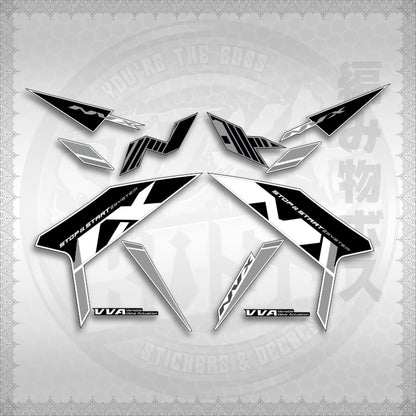 STICKER DECALS for AEROX V3 ALPHA TURBO INDO (AV3SHBOST) By STICKABOSS (SOFIE LAMINATED WATERPROOF)