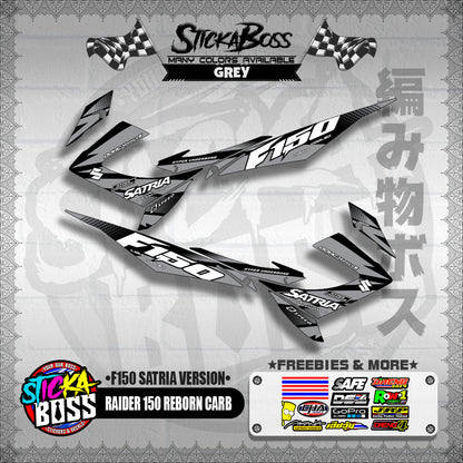 RAIDER 150 REBORN CARB DECALS ( F150 SATRIA VERSION )【WITH FREEBIES】