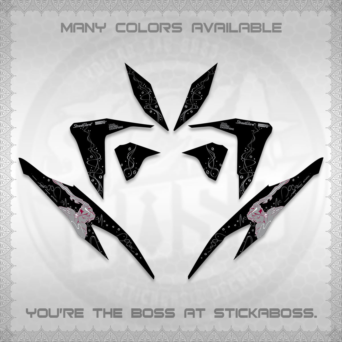 CLICK V2 DECALS (2026 2F2F SWIRL DESIGN) STICKER KITS BY STICKABOSS