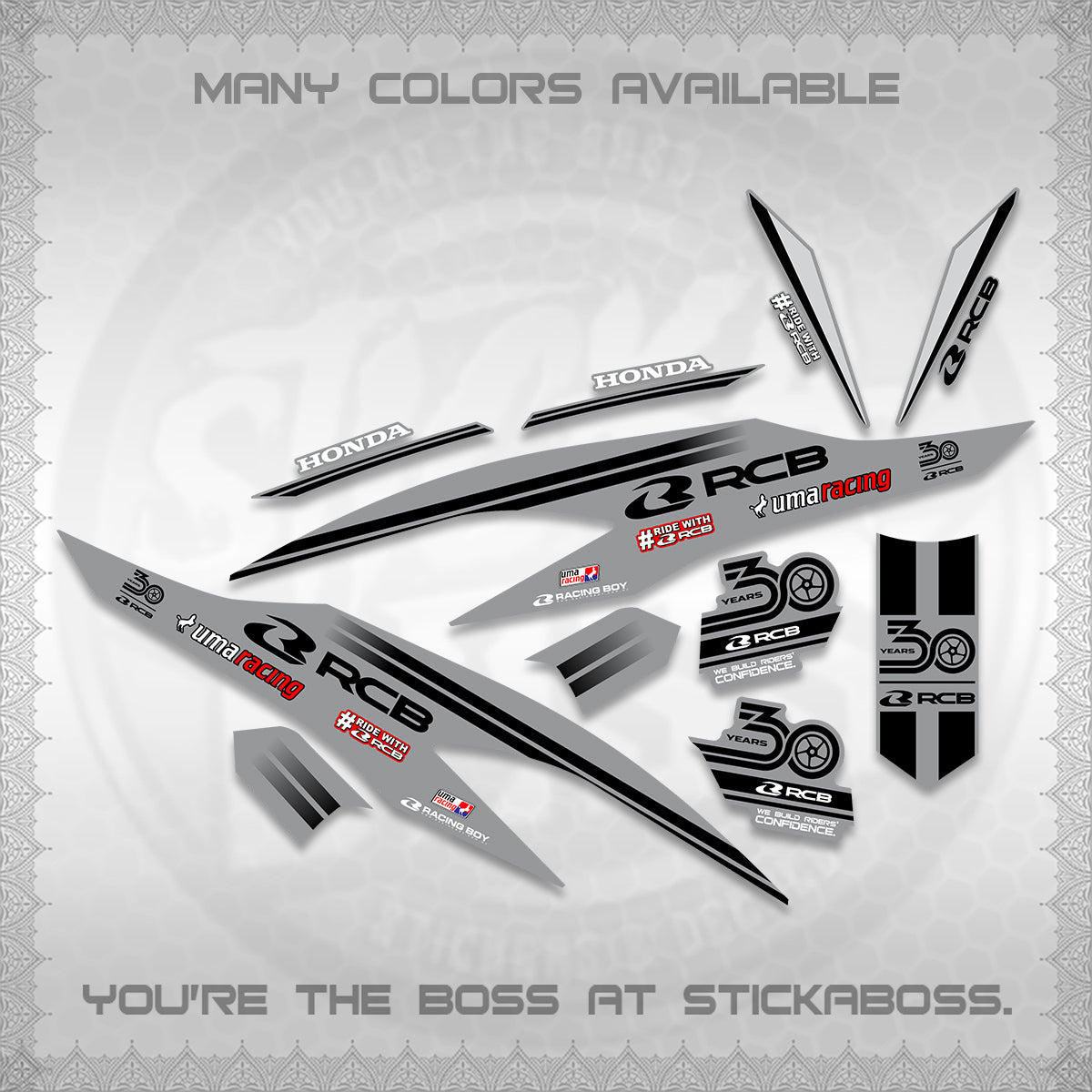 CLICK 125 V2 DECALS (2026 30TH ANNIVERSARY RACING DESIGN) STICKER DECALS BY STICKABOSS