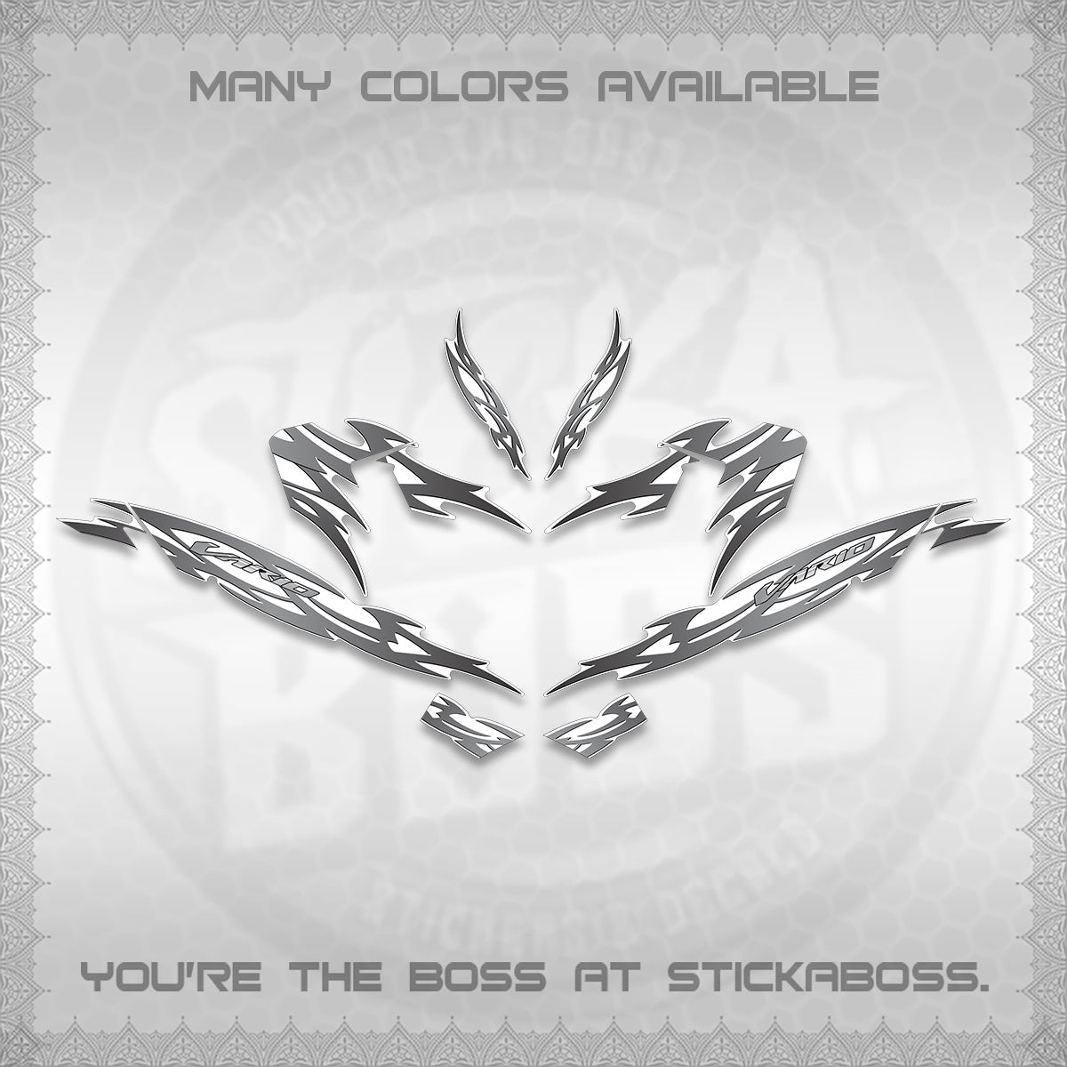 CLICK 125 V4 INDO VARIO FOR WHITE DECALS (2026 NUSANTARA STRIPING) STICKER DECALS By STICKABOSS