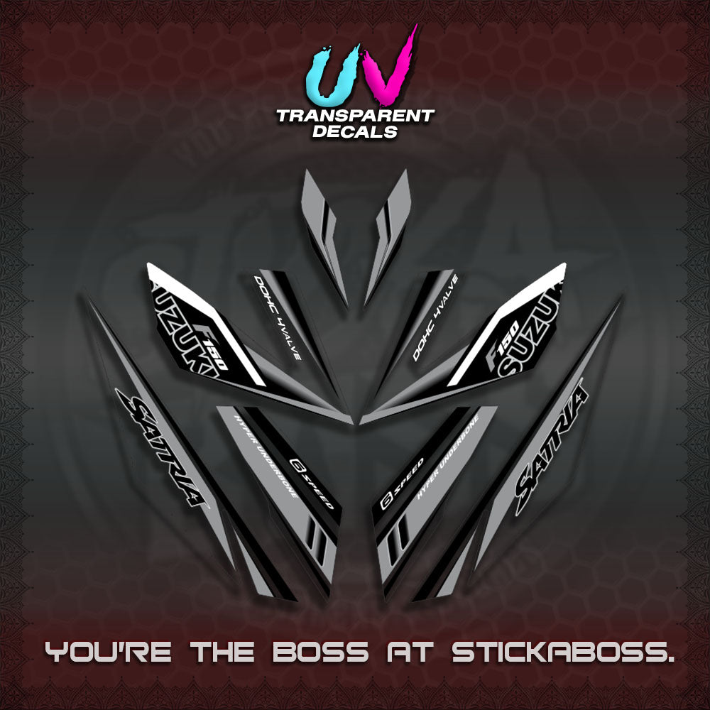 【PREMIUM UV PRINT】TRANSPARENT RAIDER 150 Fi SATRIA DECALS (2026 NTN N22)STICKER By STICKABOSS
