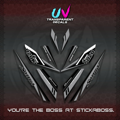 【PREMIUM UV PRINT】TRANSPARENT RAIDER 150 Fi SATRIA DECALS (2026 NTN N22)STICKER By STICKABOSS