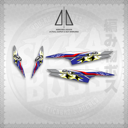 STICKER DECALS for MIO 1 (MIR25BIDESIGN)  By STICKABOSS (SOFIE LAMINATED WATERPROOF)