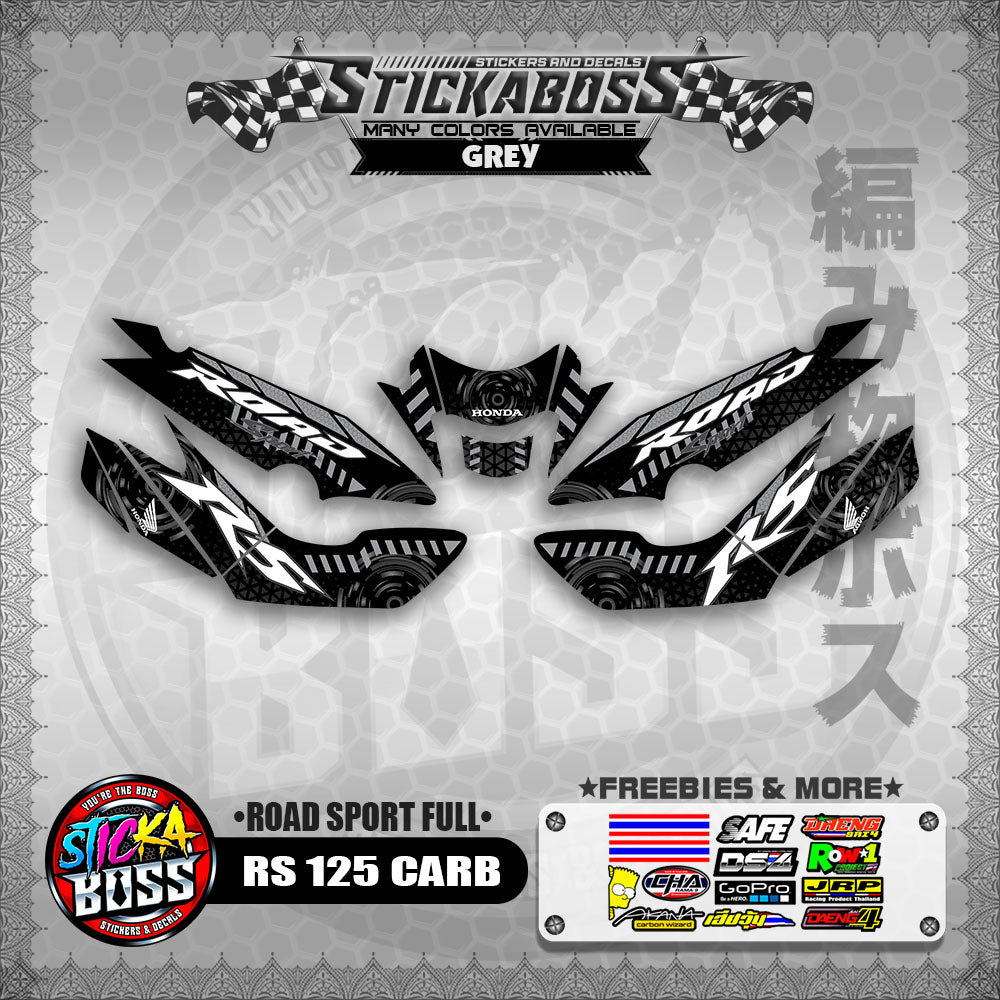 RS 125 CARB STICKER FULL DECALS ( ROAD SPORT FULL )【WITH FREEBIES】
