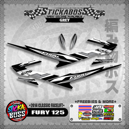 FURY 125 STICKER DECALS ( 2014 CLASSIC FACELIFT )【WITH FREEBIES】