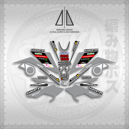 STICKER DECALS for SNIPER 155 MALAYSIAN (S155PEMOSRED) By STICKABOSS (SOFIE LAMINATED WATERPROOF)