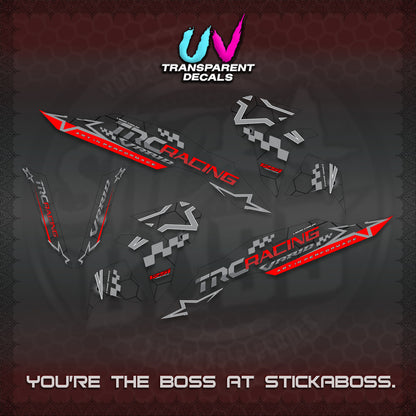 CLICK V3 UV TRANSPARENT DECALS (2026 TRC RACING DESIGN)STICKER DECALS By STICKABOSS