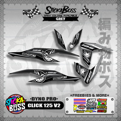 CLICK 125 V2 DECALS ( DYNO PRO )【WITH FREEBIES】