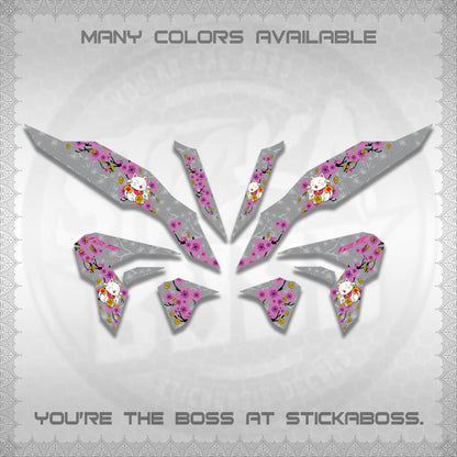 CLICK 125 V3 DECALS (LUCKY CAT SAKURA)STICKER DECALS By STICKABOSS