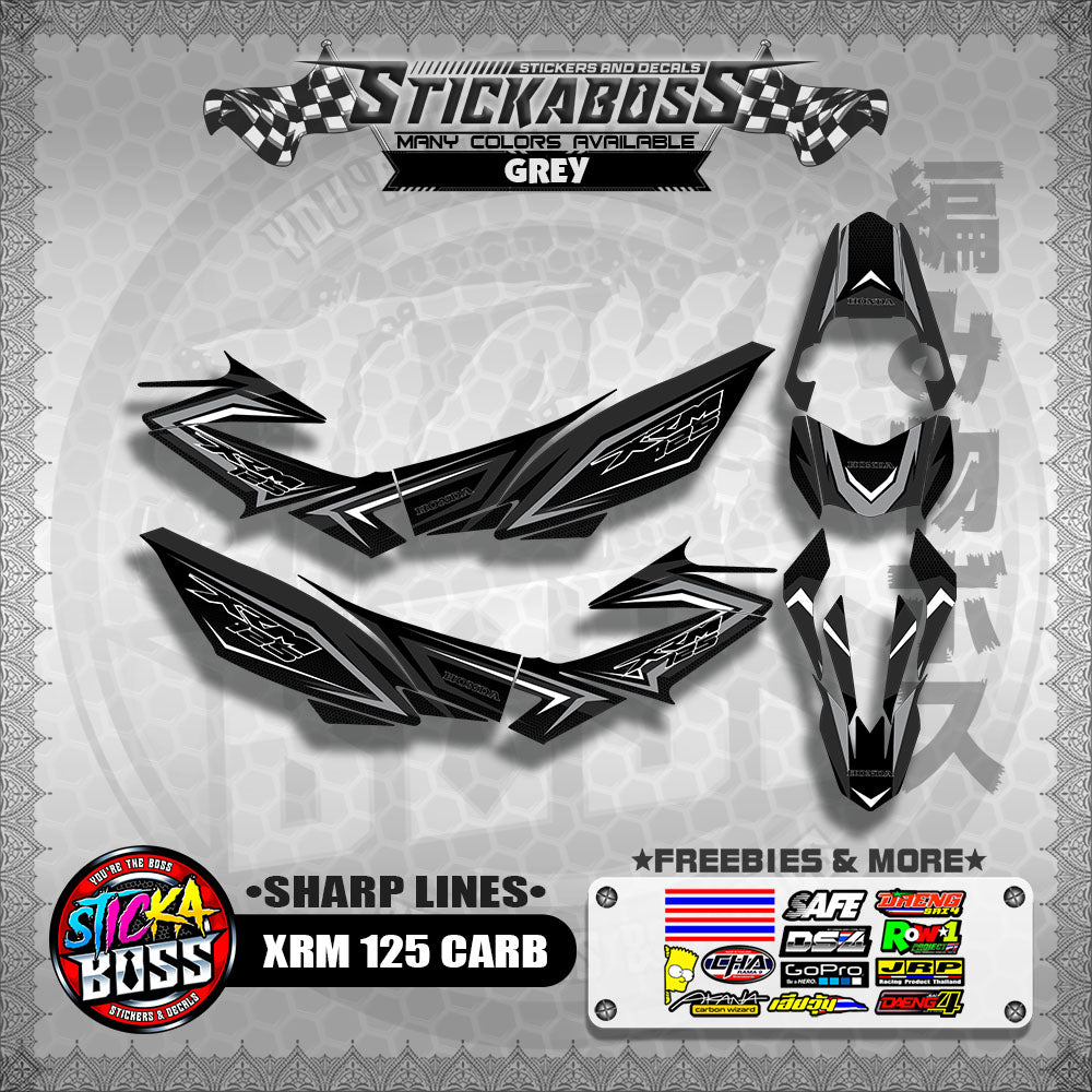 XRM 125 CARB STICKER FULL DECALS ( SHARP LINES )【WITH FREEBIES】