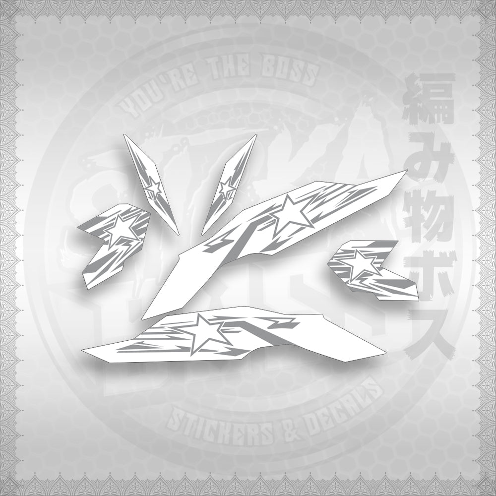 STICKER DECALS for CLICK V3 (CV3VRSTSTFOWH) By STICKABOSS (SOFIE LAMINATED WATERPROOF)