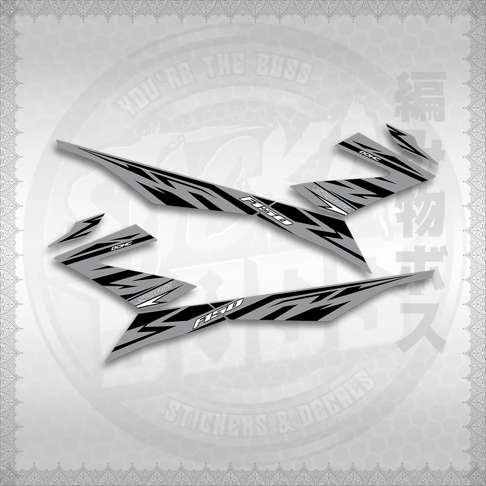 STICKER DECALS for RAIDER 150 Fi (RFINESASHED20) By STICKABOSS (SOFIE LAMINATED WATERPROOF)