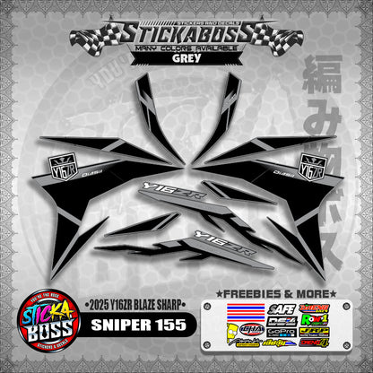 SNIPER 155 STICKER DECALS ( 2025 Y16ZR BLAZE SHARP )【WITH FREEBIES】