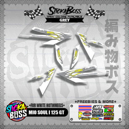 MIO SOUL I 125 GT DECALS ( FOR WHITE HOTWHEELS )【WITH FREEBIES】
