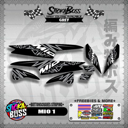 MIO 1 DECALS ( BUTTONSCRAVES STRIPING )【WITH FREEBIES】
