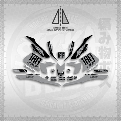 STICKER DECALS for SNIPER 155 (S155FIBIBI) By STICKABOSS (SOFIE LAMINATED WATERPROOF)