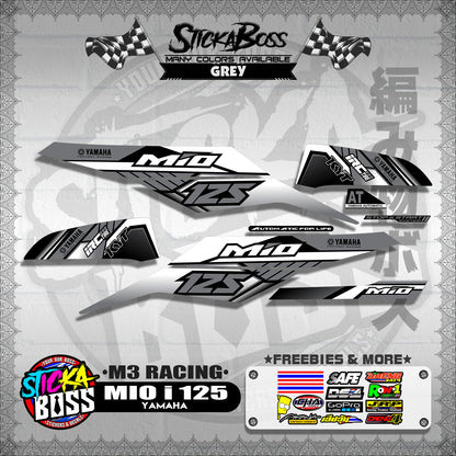 MIO i 125 STOCK DECALS ( M3 RACING ) 【WITH FREEBIES】