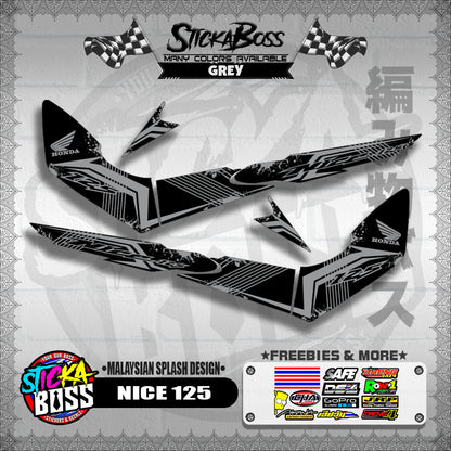 NICE 125 DECALS ( MALAYSIAN SPLASH DESIGN ) [ PREMIUM GLOSSY LAMINATED ]【WITH FREEBIES】