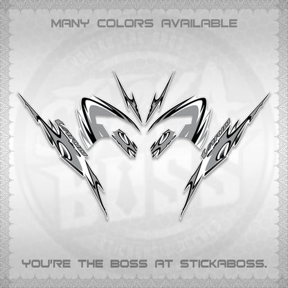 CLICK 125 V3 VARIO STRIPING FOR WHITE DECALS (2026 NEW LED DESIGN) STICKER KITS By STICKABOSS