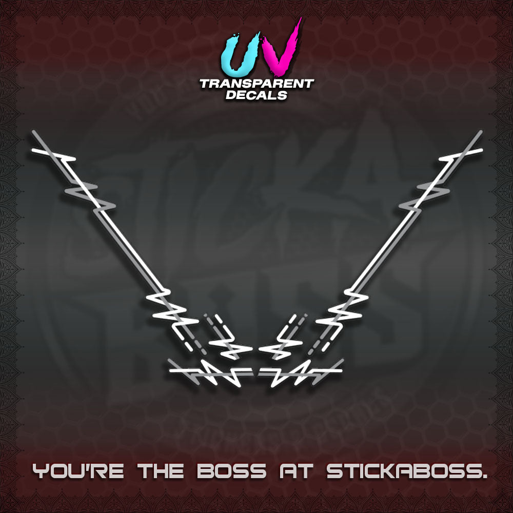 HONDA GIONO UV TRANSPARENT DECALS (PINSTRIPING DESIGN)STICKER DECALS By STICKABOSS