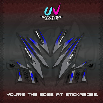 MIO SOUL I 115 GT INDO UV TRANSPARENT DECALS(0003 DESIGN)STICKER DECALS By STICKABOSS
