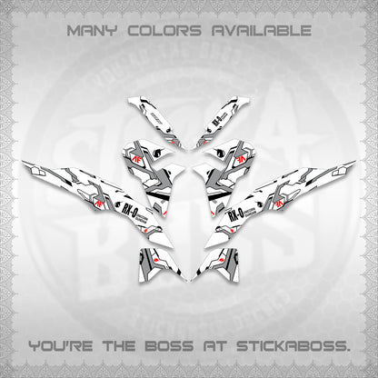 CLICK V3 VARIO FOR WHITE DECALS (UNICORN GUNDAM DESIGN) STICKER DECALS By STICKABOSS