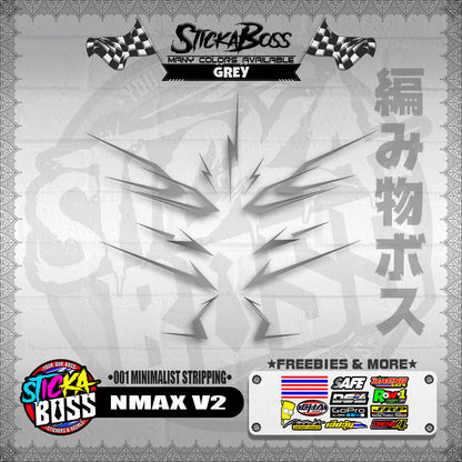 NMAX V2 DECALS ( 001 MINIMALIST STRIPPING )【WITH FREEBIES】