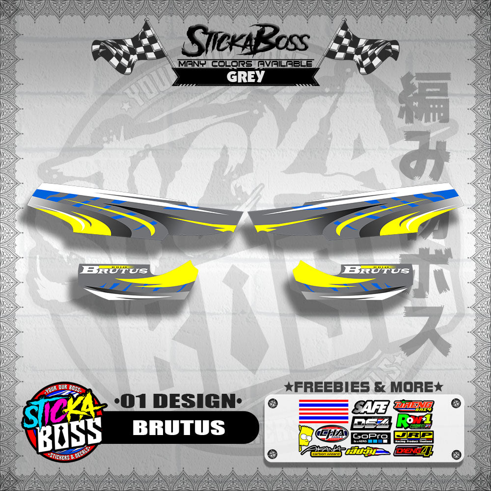 KAWASAKI BRUTUS STOCK DECALS ( 01 DESIGN )【WITH FREEBIES】