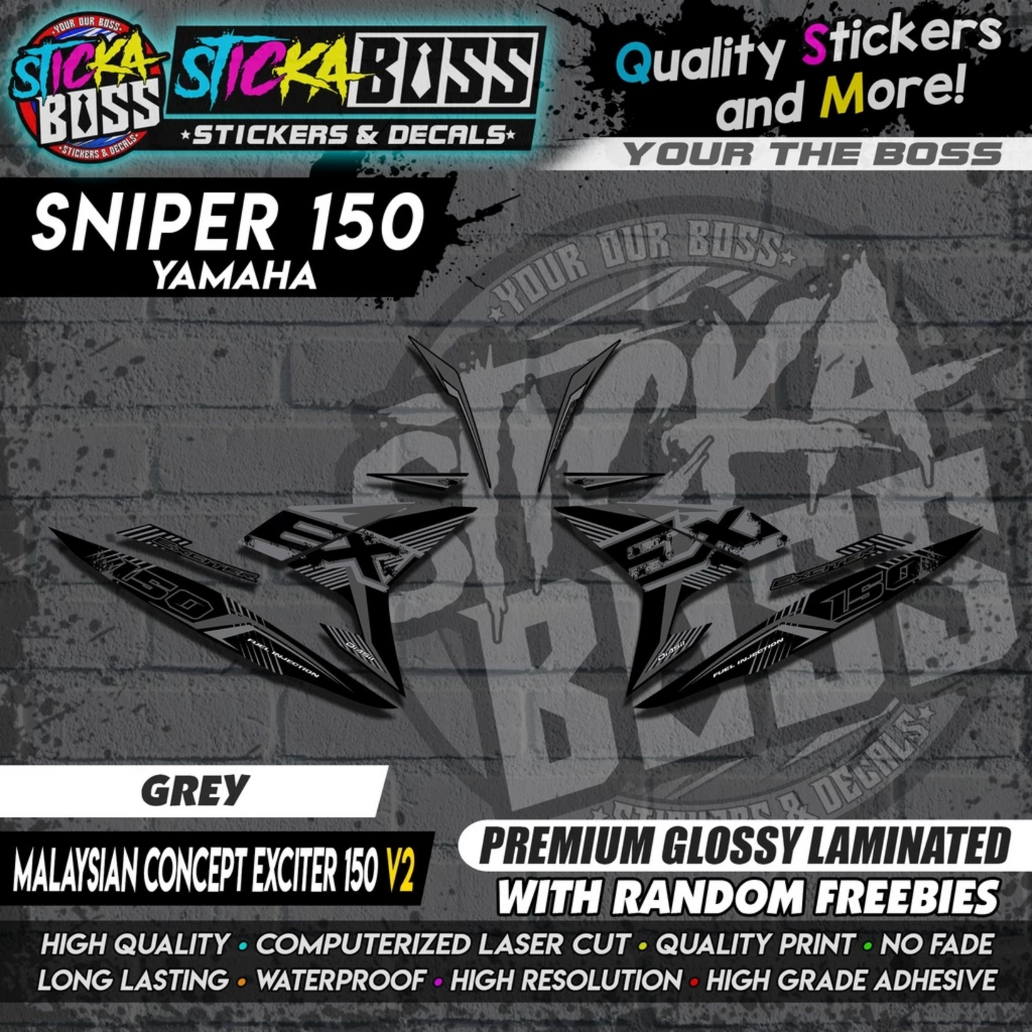 SNIPER 150 Stock Decals 【 MALAYSIAN CONCEPT EXCITER 150 V2 】