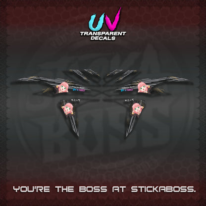 CLICK V2  UV TRANSPARENT DECALS (ANYA JAPAN NEW)STICKER DECALS By STICKABOSS