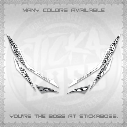 AEROX 155 V1 FOR WHITE DECALS (NEW 2026 VORTEX) STICKER KITS BY STICKABOSS