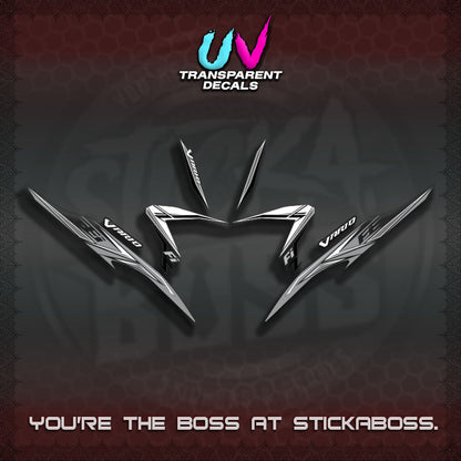 【PREMIUM UV PRINT】TRANSPARENT CLICK V2  VARIO DECALS(2026 CUSTOM 001 DESIGN)By STICKABOSS
