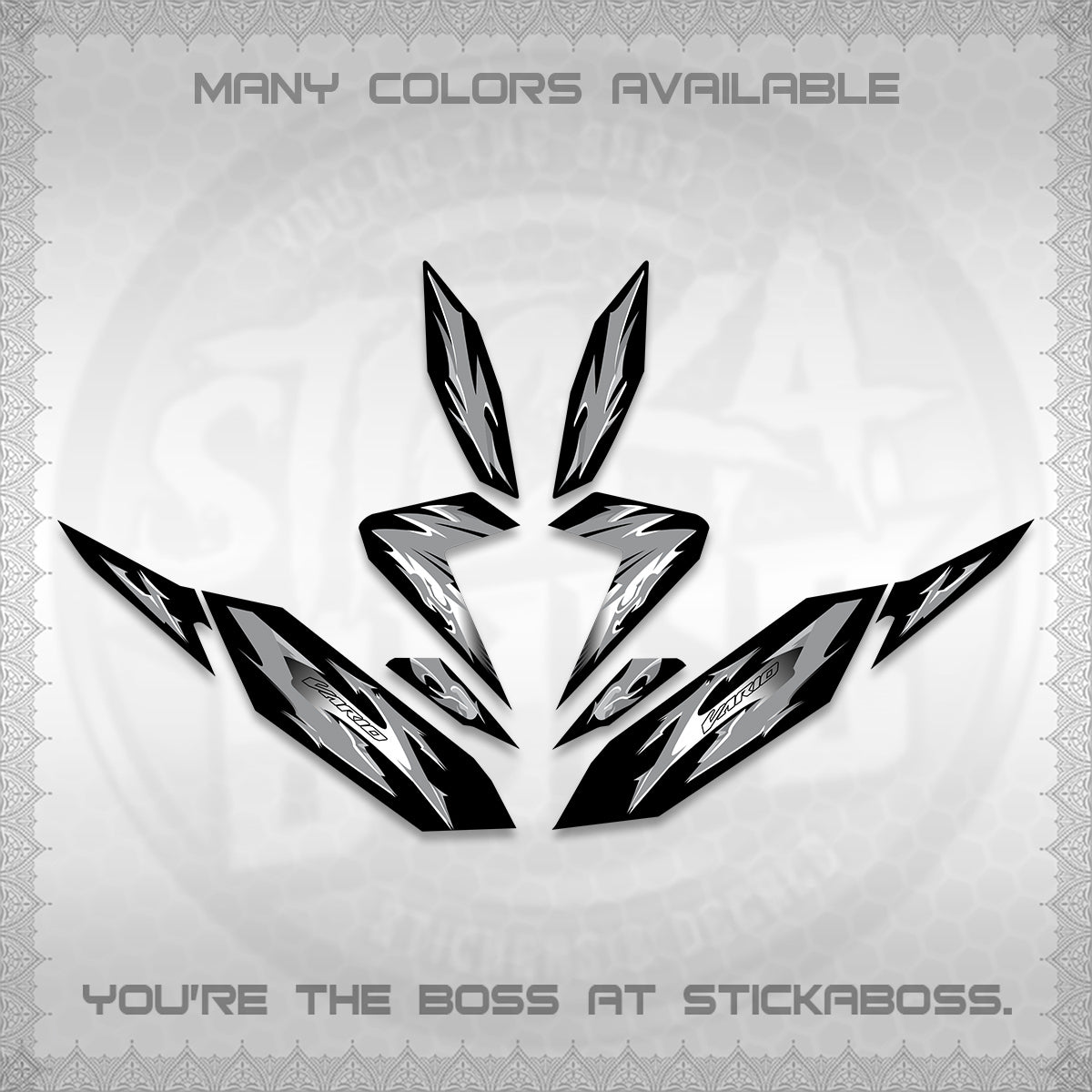 CLICK 125 V4 VARIO DECALS (2026 MODERN TRIBAL DESIGN) STICKER KITS By STICKABOSS