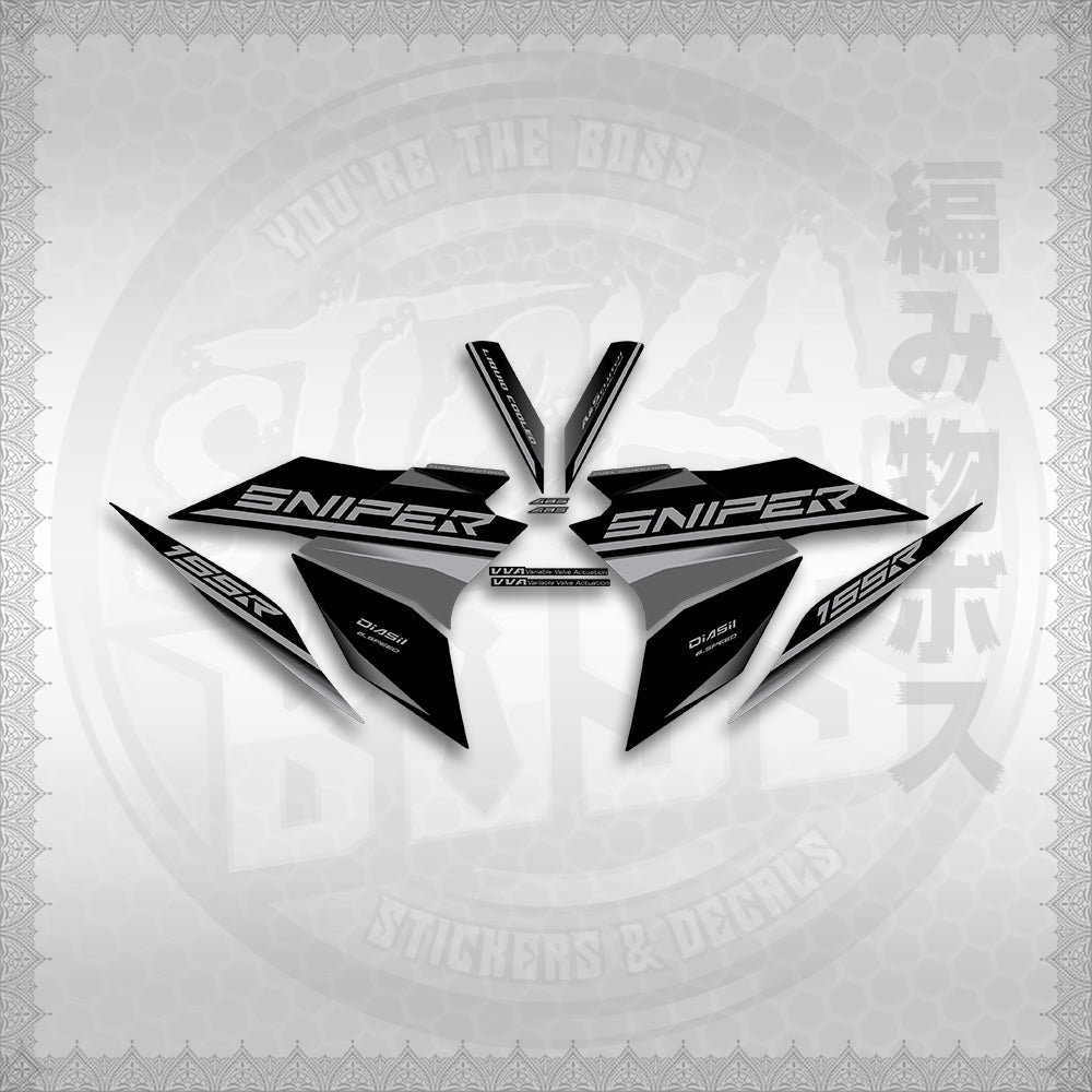 STICKER DECALS for SNIPER 155 (20PHSTDE) By STICKABOSS (SOFIE LAMINATED WATERPROOF)