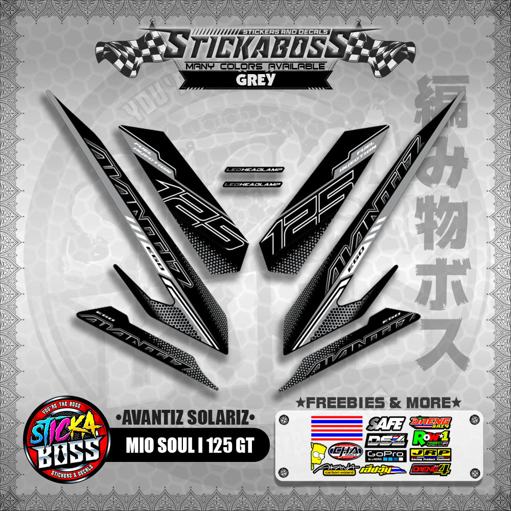 MIO SOUL I 125 GT STICKER DECALS ( AVANTIZ SOLARIZ )【WITH FREEBIES】