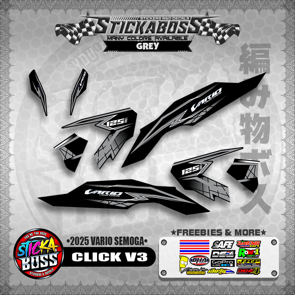 CLICK V3 INDO STICKER DECALS ( 2025 VARIO SEMOGA  )【WITH FREEBIES】