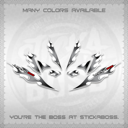 CLICK 125 V4 FOR WHITE VARIO DECALS (2026 MOTIF FLAME 1 TONE)STICKER DECALS By STICKABOSS