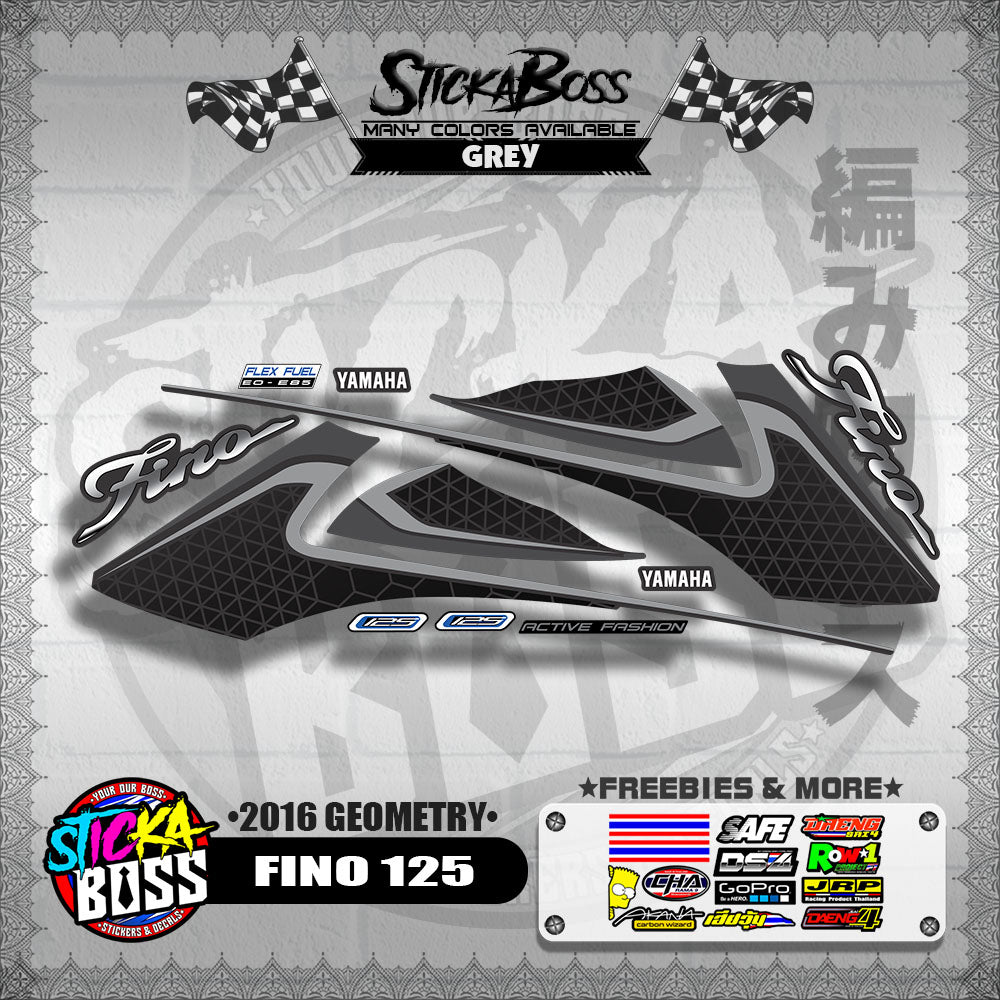 FINO 125 DECALS ( 2016 GEOMETRY )【WITH FREEBIES】
