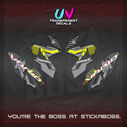 CLICK 125 V3 VARIO UV TRANSPARENT DECALS (2026 STREET STYLE EDITION) STICKER DECALS By STICKABOSS
