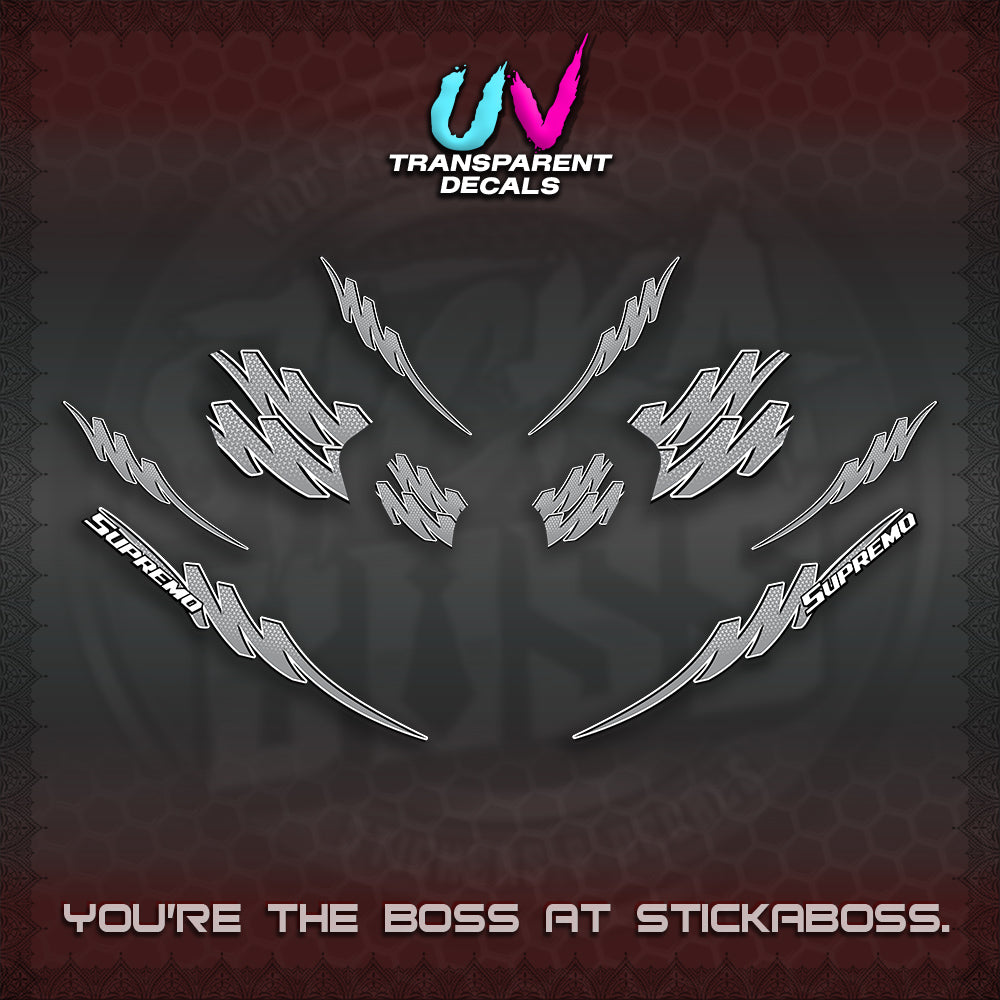 ADV 160 UV TRANSPARENT STRIPING(1 TONE PUTREA VIRDIAN) STICKER DECALS By STICKABOSS
