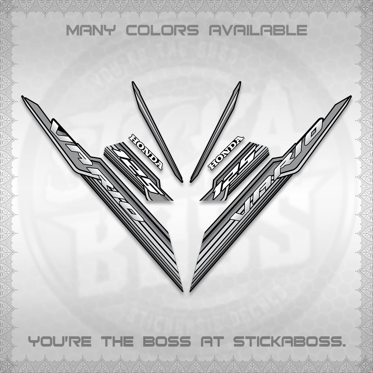 CLICK 125 V3 INDO DECALS (2024 SV 07-A2 STYLE) STICKER KITS By STICKABOSS