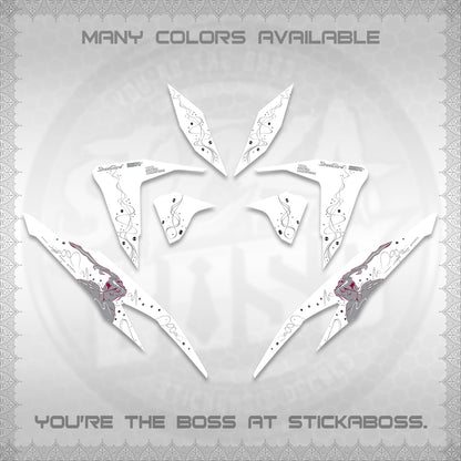 CLICK V2 FOR WHITE DECALS (2026 2F2F SWIRL DESIGN) STICKER KITS BY STICKABOSS