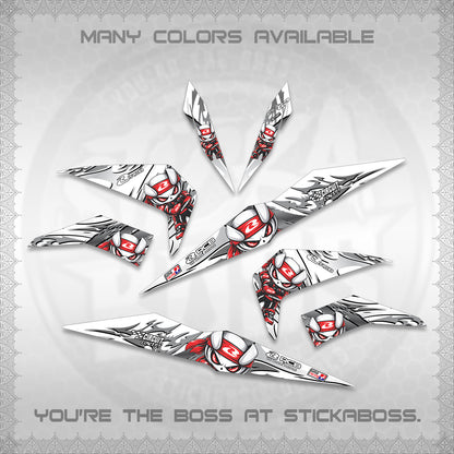 BEAT FI V2 FOR WHITE DECALS (2026 NEW RCB 2.0 DESIGN) STICKER KITS BY STICKABOSS