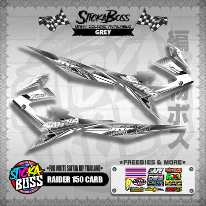 RAIDER 150 CARB DECALS ( FOR WHITE SATRIA JRP THAILAND )【WITH FREEBIES】