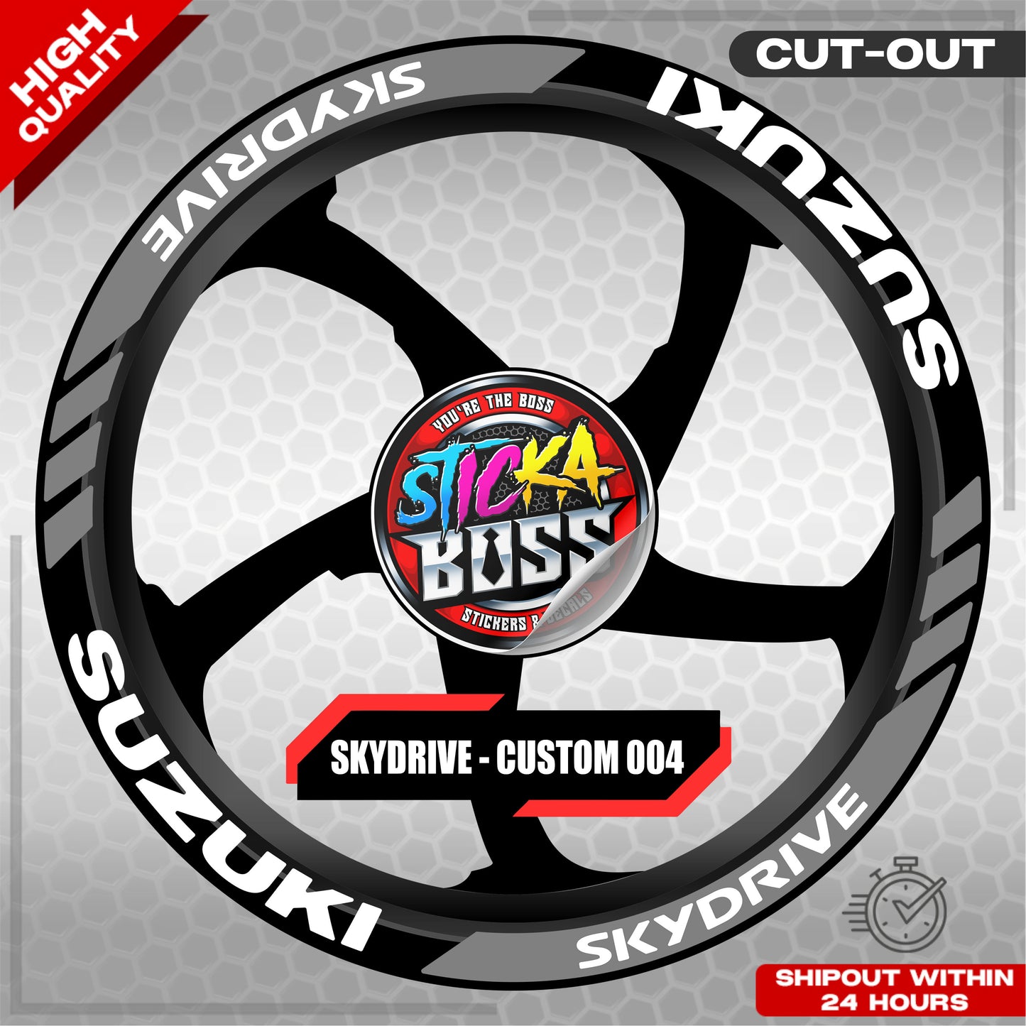 SKYDRIVE MAG STICKER SET  ( 2 MAGS ) - CUSTOM 004 | VINYL WATERPROOF CUT-OUT DECALS