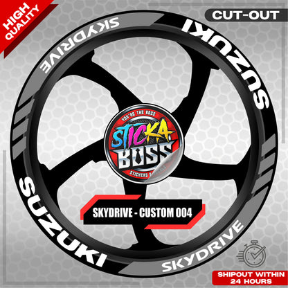 SKYDRIVE MAG STICKER SET  ( 2 MAGS ) - CUSTOM 004 | VINYL WATERPROOF CUT-OUT DECALS