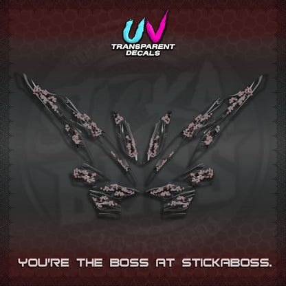 CLICK 125 V2 UV TRANSPARENT DECALS (2026 NEW SAKURA WIND)STICKER DECALS By STICKABOSS