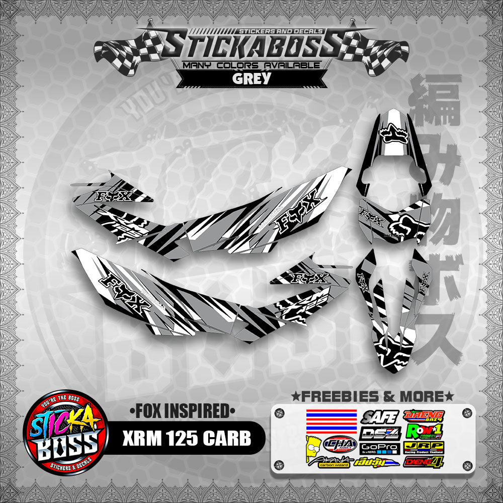 XRM 125 CARB STICKER FULL DECALS ( FOX INSPIRED )【WITH FREEBIES】