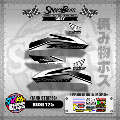 RUSI 125 DECALS ( TANK STRIPES )【WITH FREEBIES】